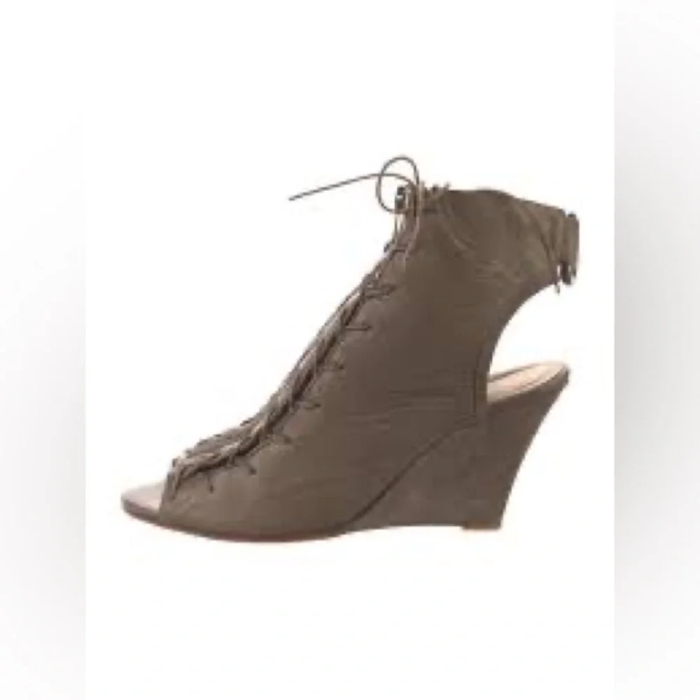 Acne Studios Leather Lace-Up Wedge Sandals Made in Italy Size 37 LNC